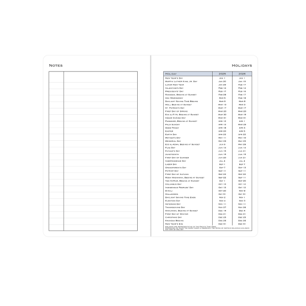 slide 5 of 6, 2025-2026 Blue Sky Monthly Stapled Planner, 3-5/8"" X 6-1/8"", Gray, January To December, 1 ct