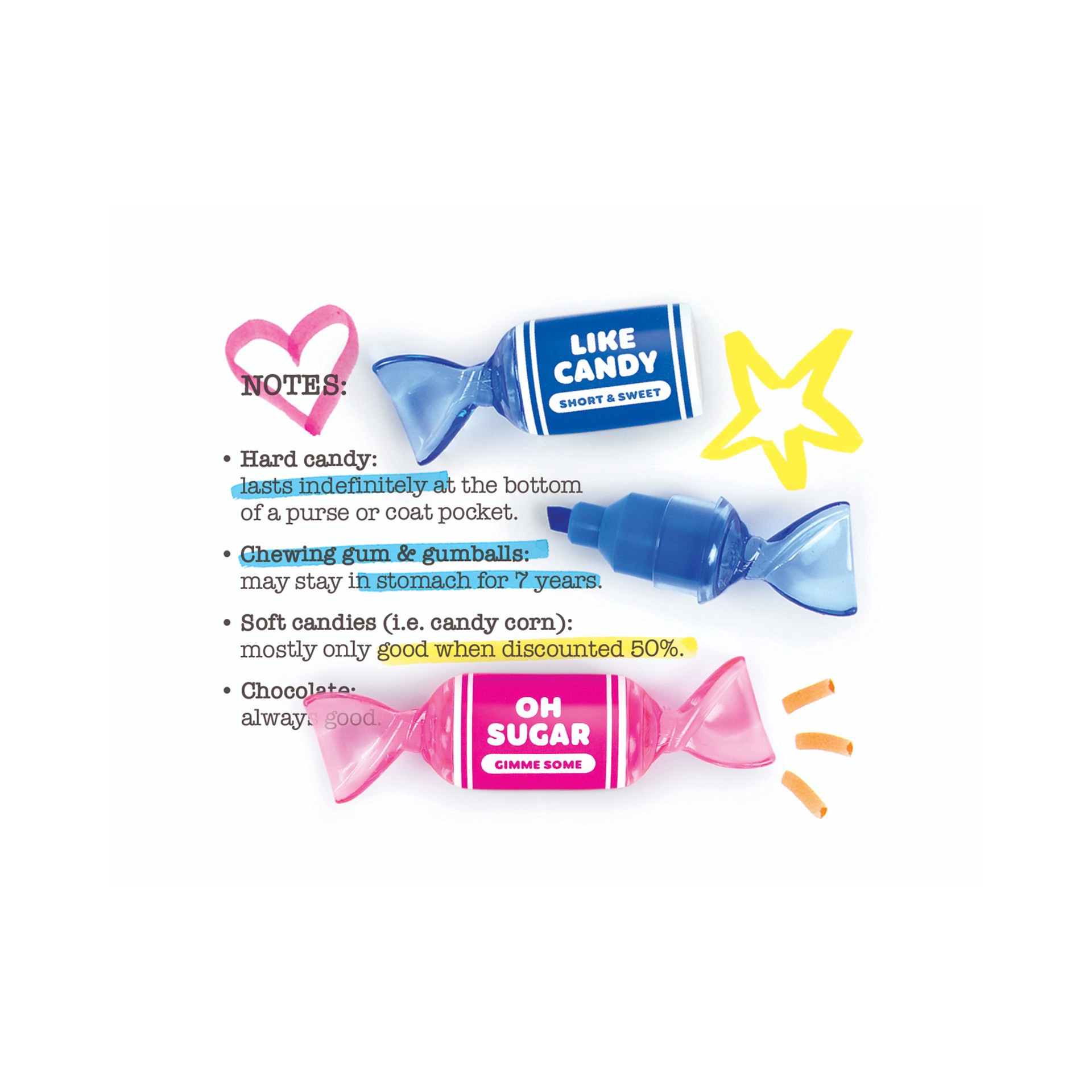 slide 2 of 3, Fred Sugar High Highlighters, 4ct., 4 ct