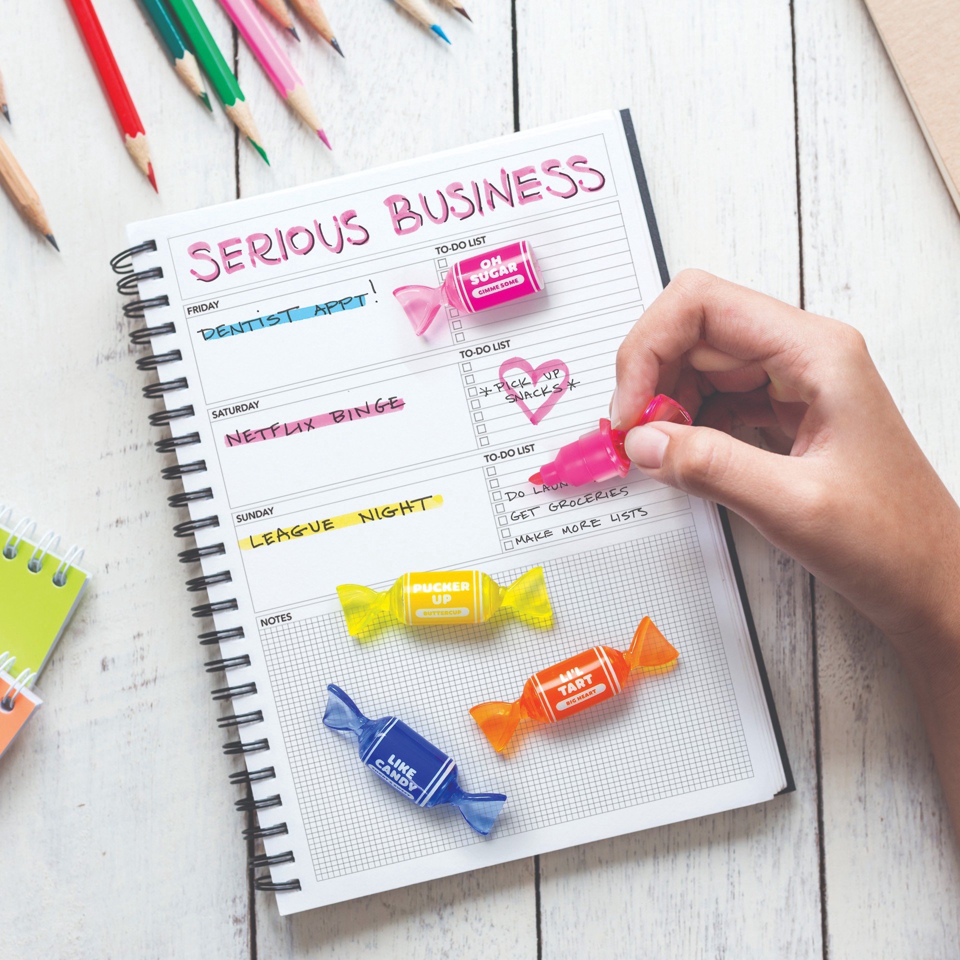 slide 3 of 3, Fred Sugar High Highlighters, 4ct., 4 ct