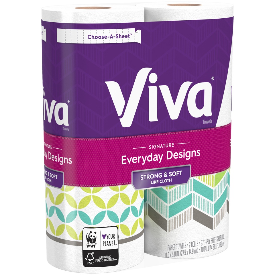 Viva signature everyday designs full sheet paper towels new arrivals