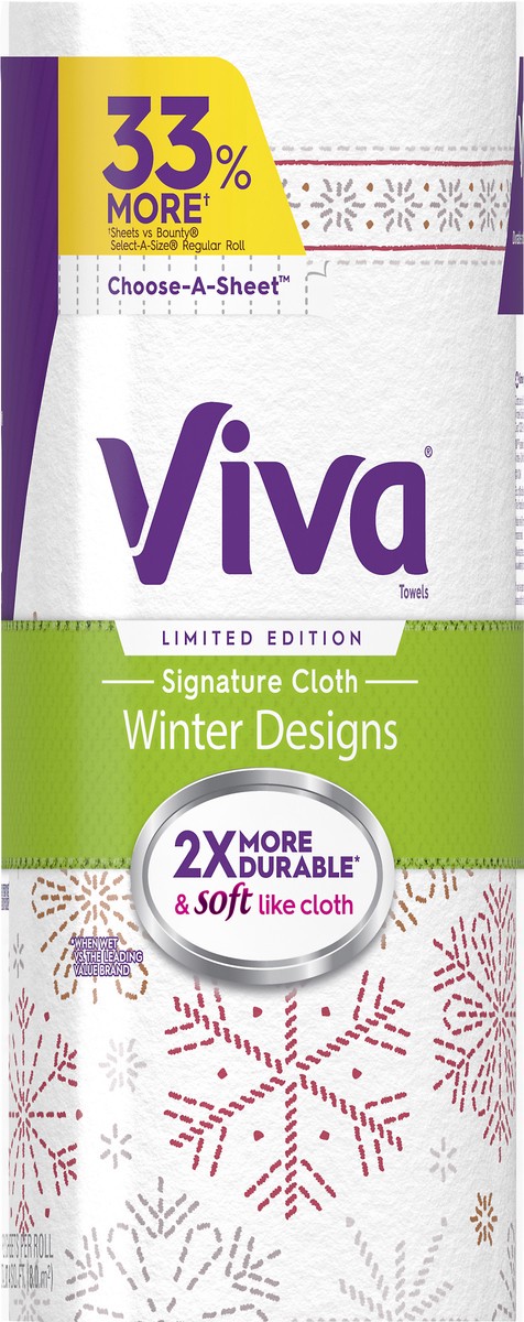 slide 8 of 9, Viva 1-Ply Signature Cloth Winter Designs Choose-A-Sheet Towels 2 Rolls, 2 ct