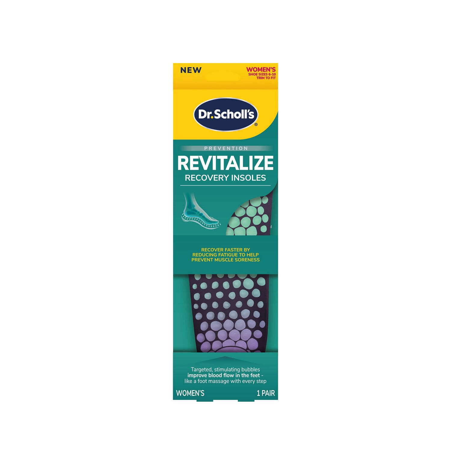 slide 1 of 1, Dr. Scholl's Revitalize Recovery Insoles for Women, 1 pair