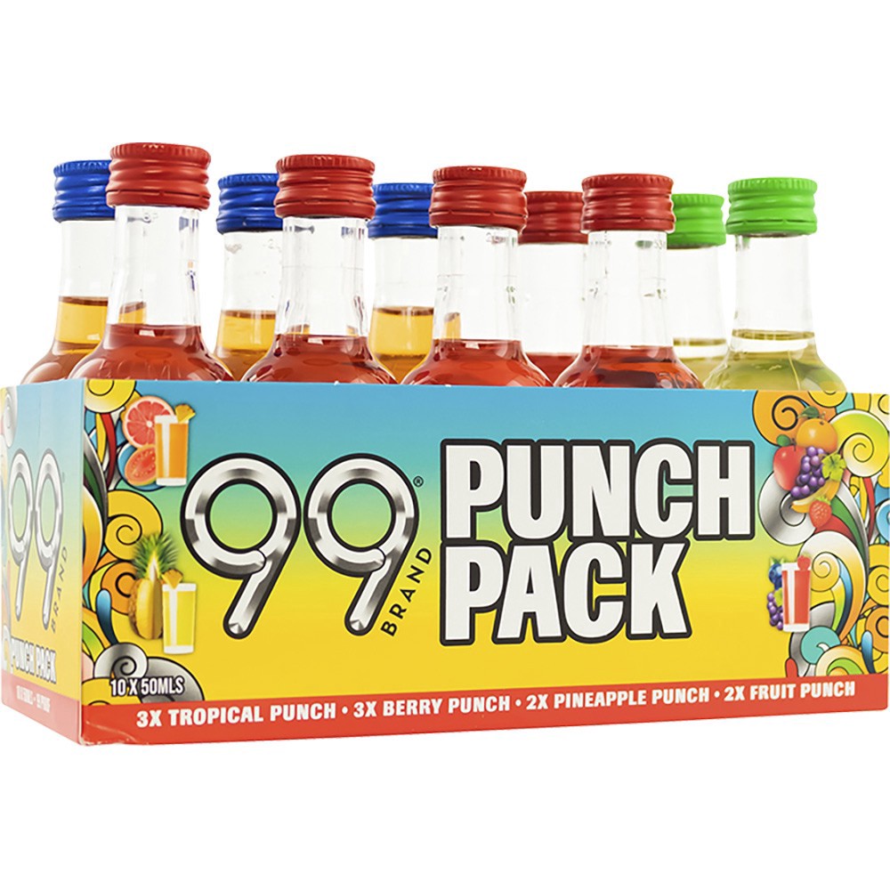 slide 1 of 1, 99 Punch Variety Pack, 50 ml