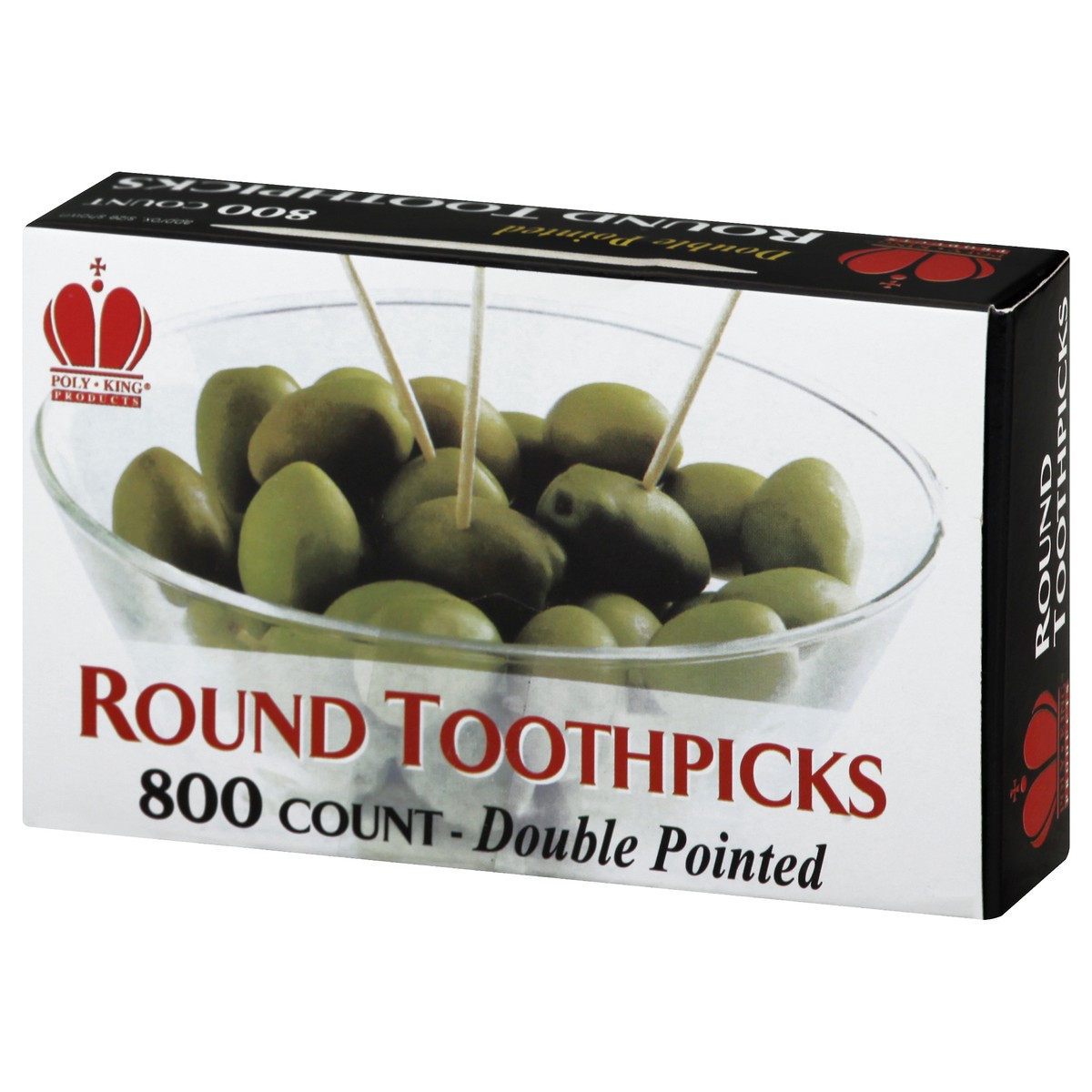 slide 2 of 9, Poly King Round Double Pointed Toothpicks 800 ea, 800 ct