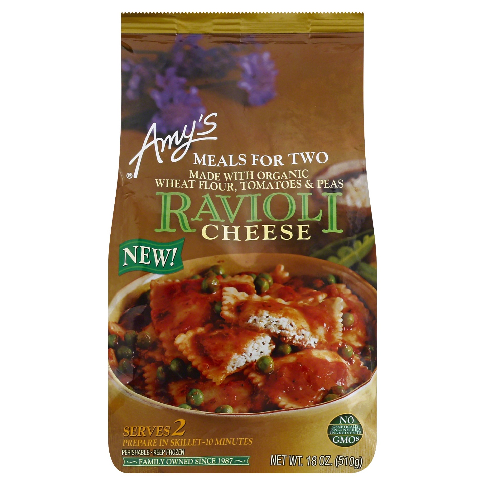 slide 1 of 1, Amy's Meals For Two Cheese Ravioli, 18 oz