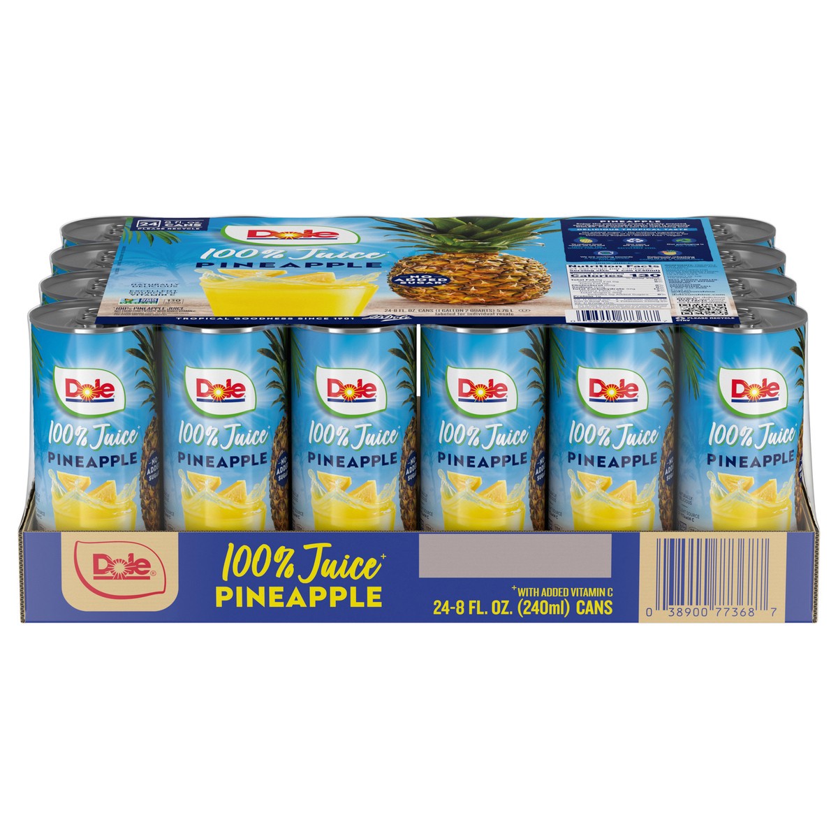 slide 6 of 15, Dole Pineapple Juice 24pack, 192 fl oz