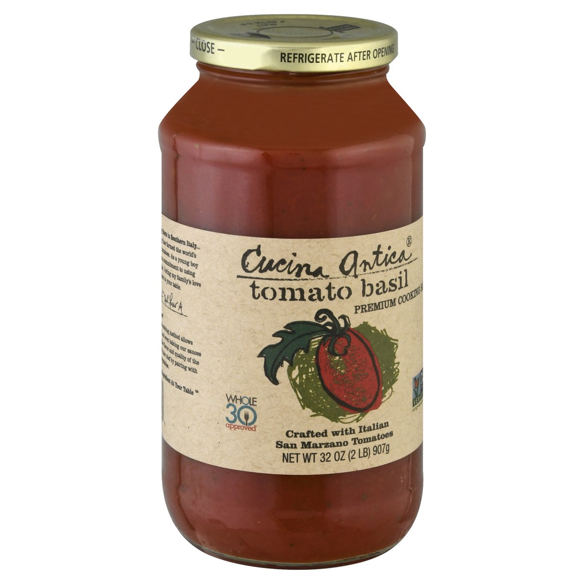 slide 4 of 12, Cucina Antica Premium Tomato Basil Cooking Sauce 32 oz, 32 oz