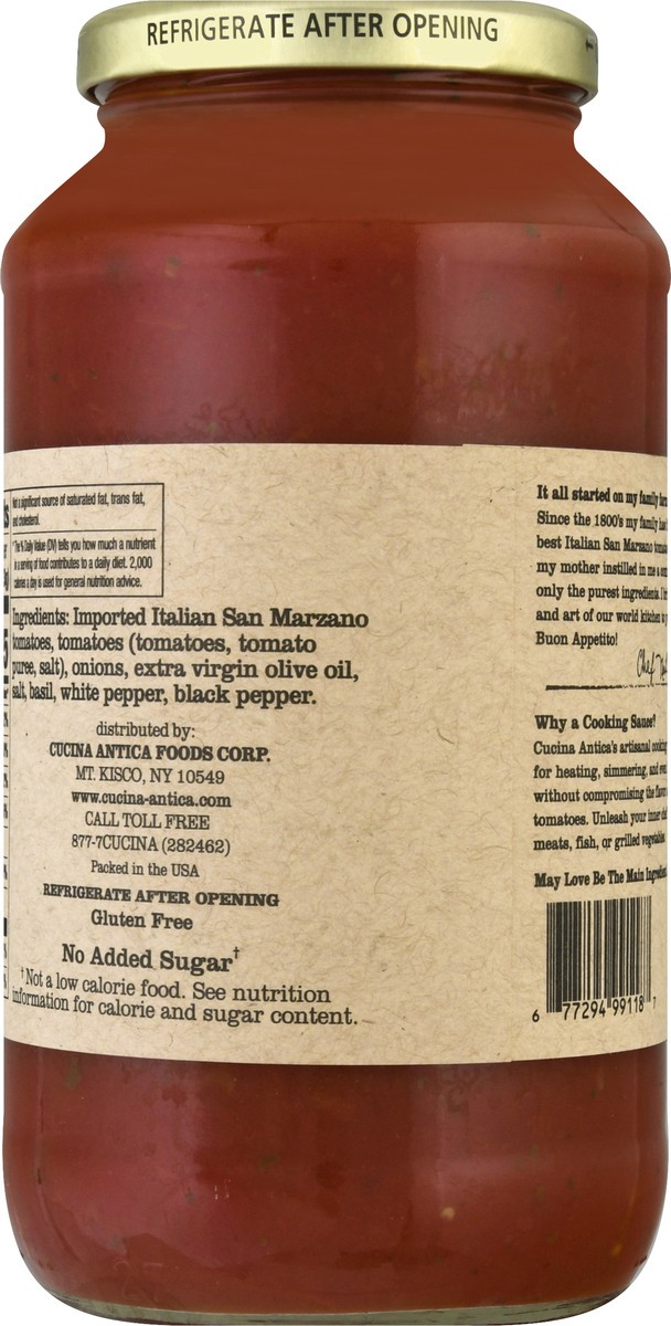 slide 2 of 12, Cucina Antica Premium Tomato Basil Cooking Sauce 32 oz, 32 oz