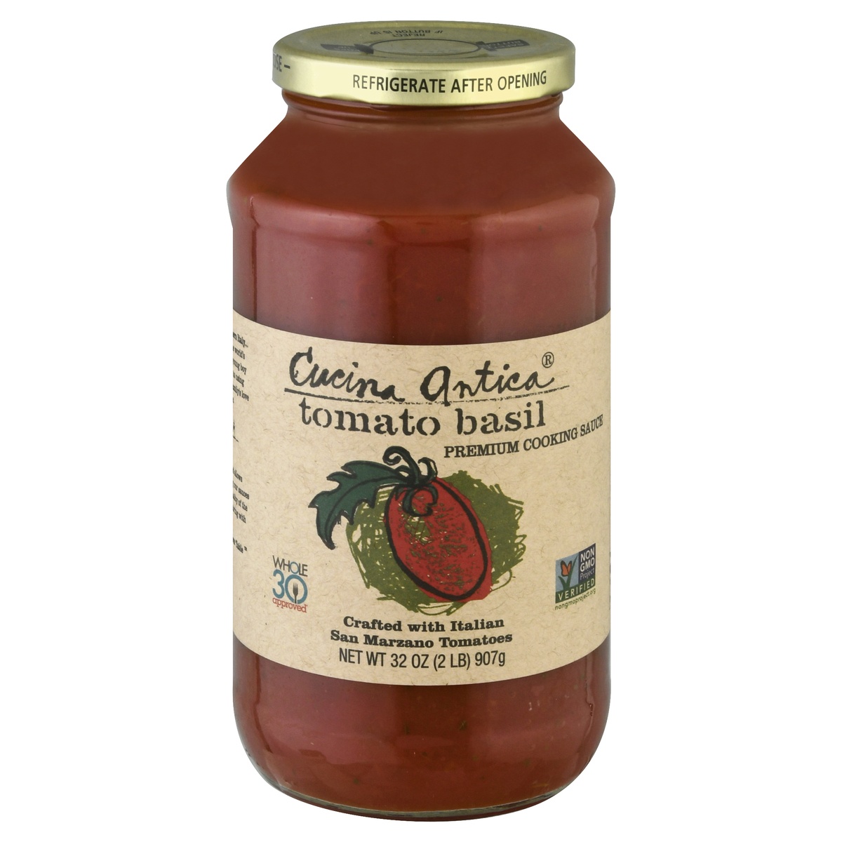 slide 1 of 1, Cucina Antica Cooking Sauce, Tomato Basil, 32 oz