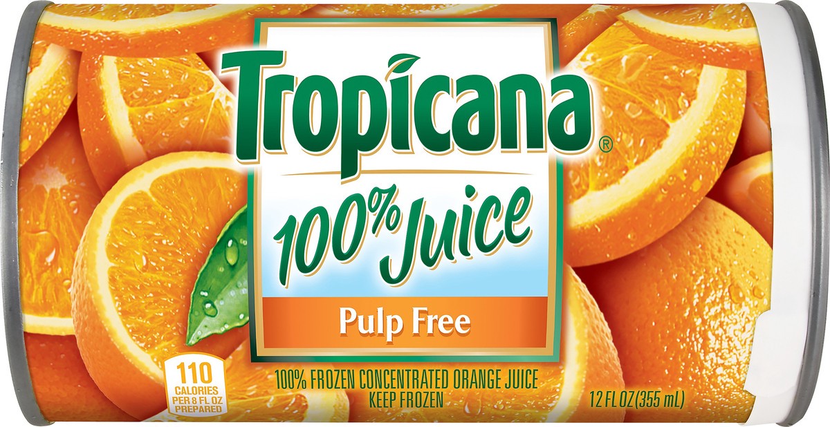 slide 3 of 6, Tropicana Pulp Free Orange 100% Juice 12 oz, 12 oz