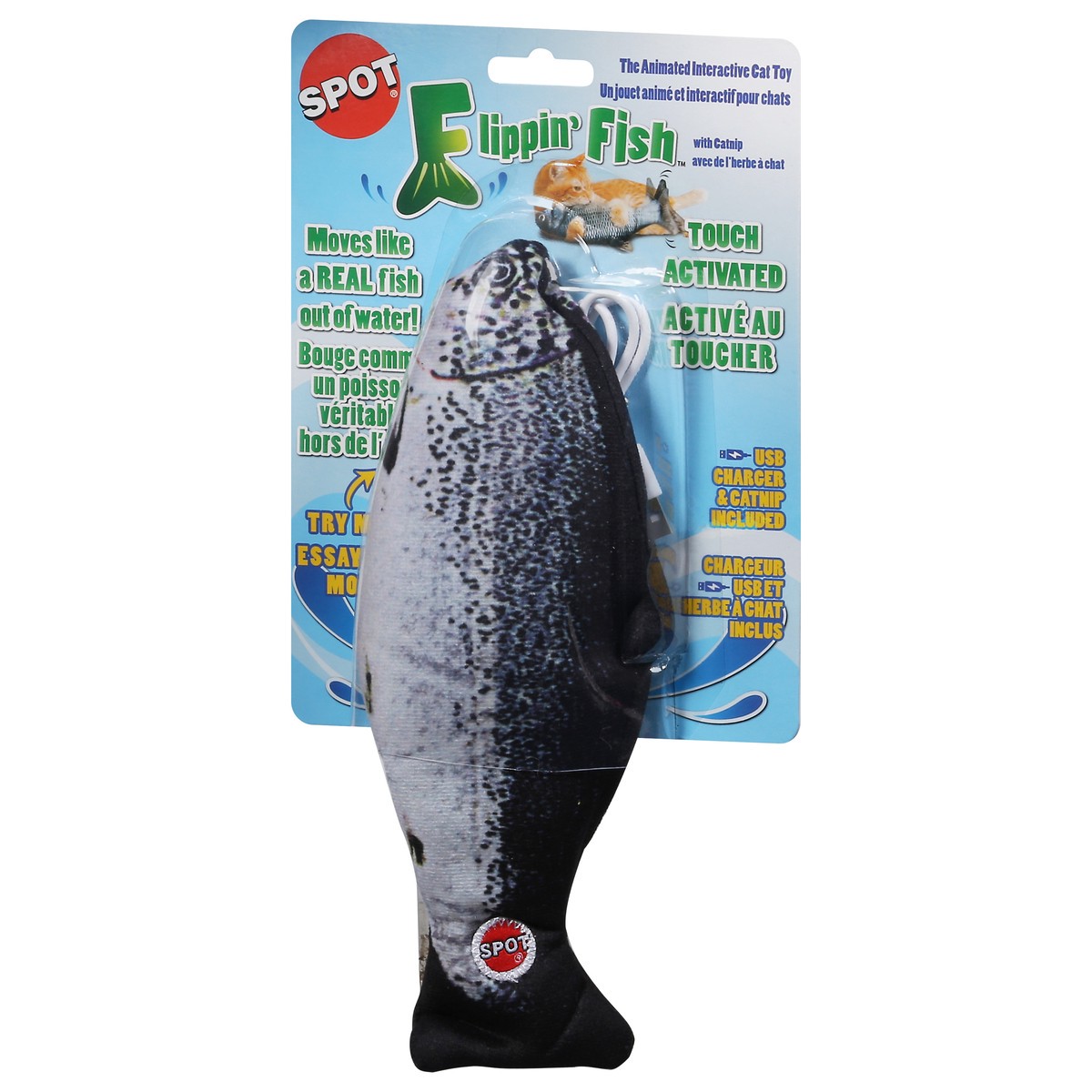 slide 10 of 12, SPOT Flippin' Fish Cat Toy 1 ea, 1 ct