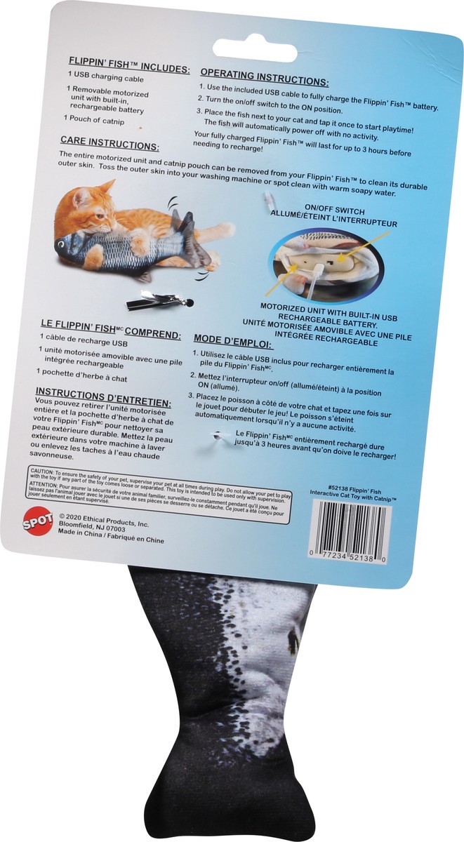 slide 3 of 12, SPOT Flippin' Fish Cat Toy 1 ea, 1 ct