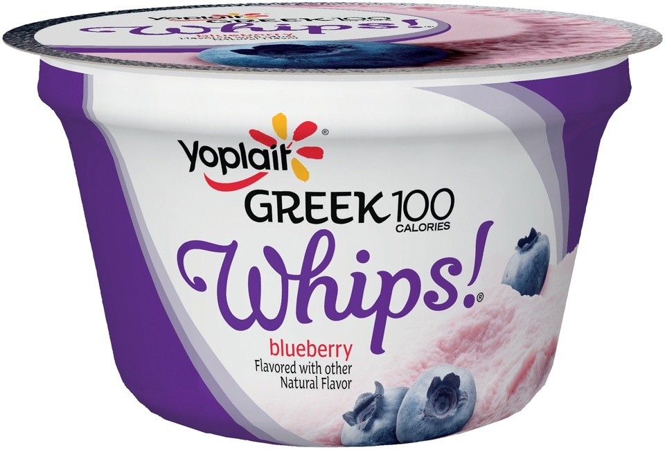 slide 1 of 1, Yoplait Greek Whips Blueberry Yog, 4 oz