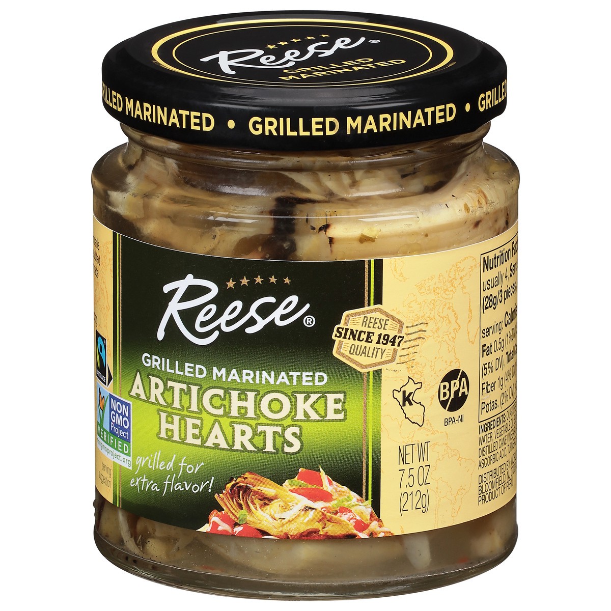 slide 4 of 9, Reese Grilled Marinated Artichoke Hearts 7.5 oz, 7.5 oz