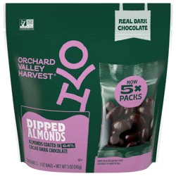 Orchard Valley Harvest Dark Chocolate Dipped Almonds - 5 x 1 oz Bags