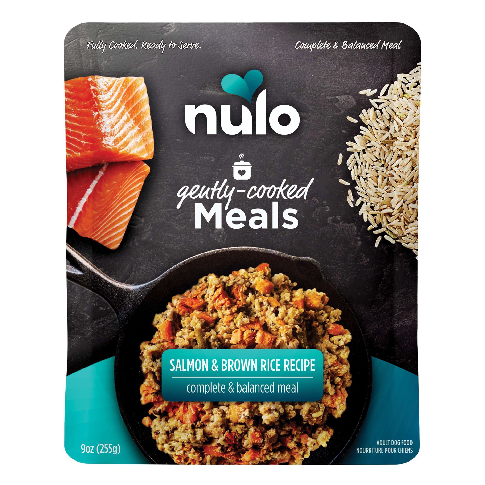 slide 1 of 1, Nulo Gently-Cooked Meal Salmon & Brown Rice Recipe Wet Dog Food 9 oz., 