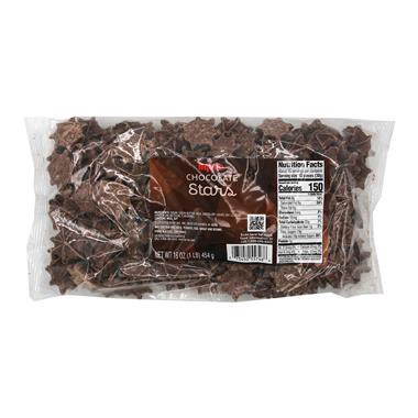 slide 1 of 1, Hy-Vee Chocolate Stars, 16 oz