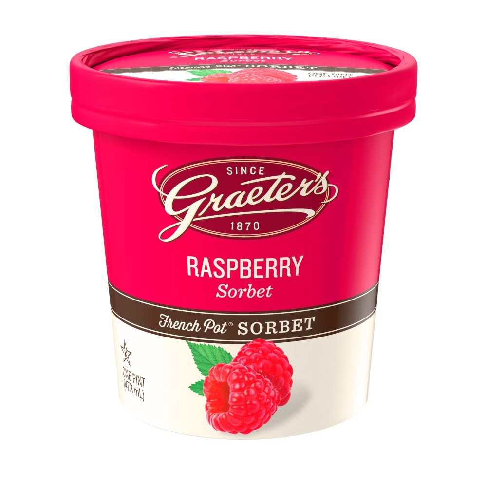 slide 1 of 1, Graeter's Raspberry Sorbet, 1 pint