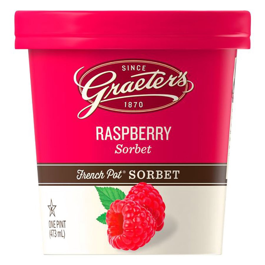 slide 1 of 1, Graeter's Raspberry Sorbet, 1 pint