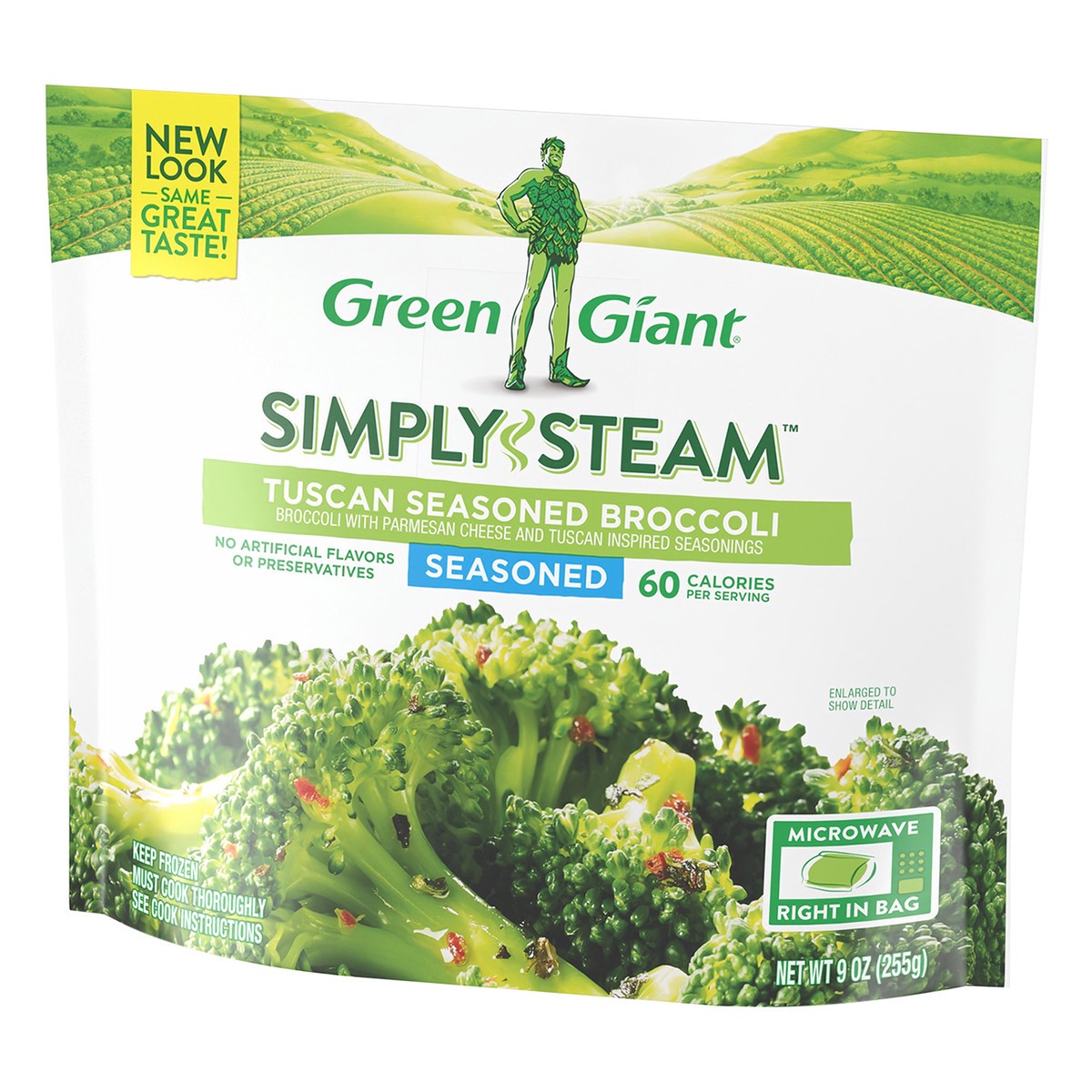 slide 4 of 9, Green Giant Seasoned Steamers Tuscan Broccoli Frozen Vegetables, 9 oz