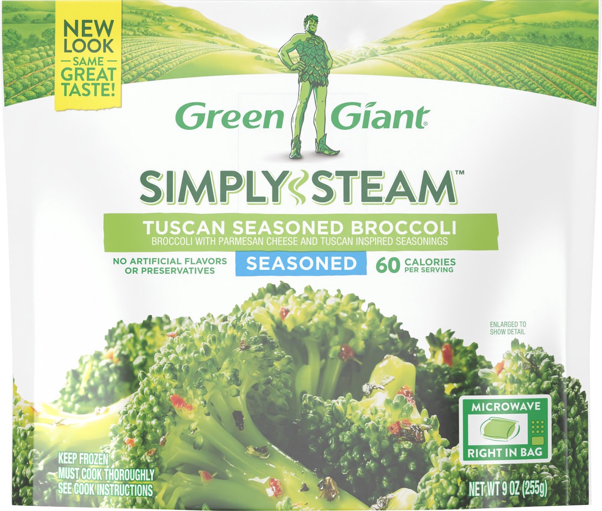 slide 5 of 9, Green Giant Seasoned Steamers Tuscan Broccoli Frozen Vegetables, 9 oz