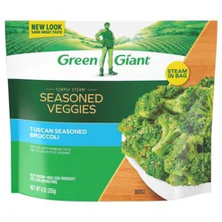 Green Giant Simply Steam Tuscan Seasoned Broccoli, Seasoned Frozen Vegetables, 9 oz