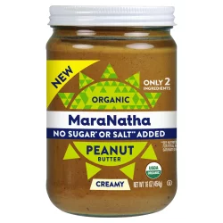 MaraNatha Organic No Sugar Or Salt Added Creamy Peanut Butter