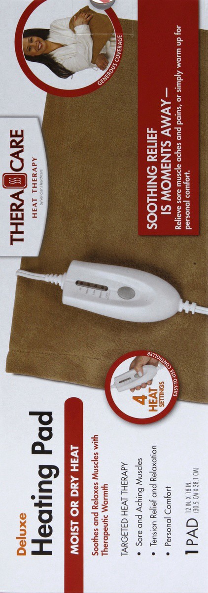 slide 2 of 5, TheraCare Veridian Deluxe Heating Pad, 1 ct