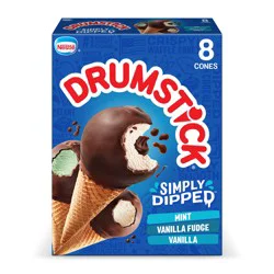 Drumstick Simply Dipped Sundae Cones Variety Pack, 8 Count