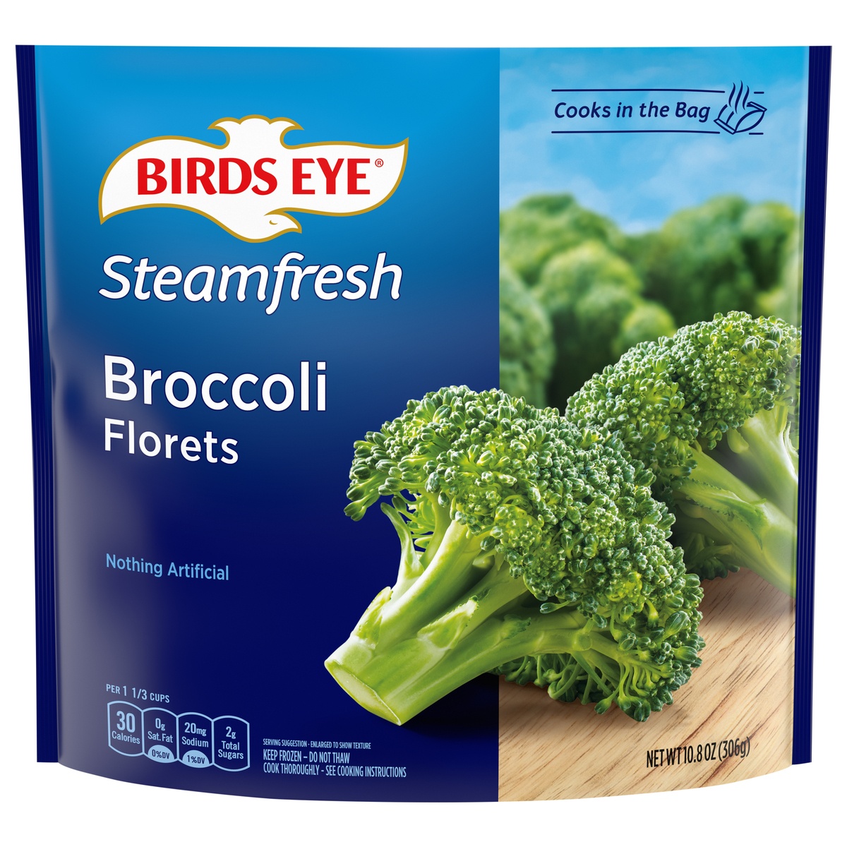 slide 1 of 7, Birds Eye Steamfresh Premium Selects Frozen Broccoli Florets, 12 oz