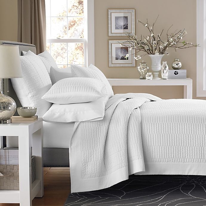 slide 1 of 1, Real Simple Dune Twin Reversible Coverlet - White, 1 ct