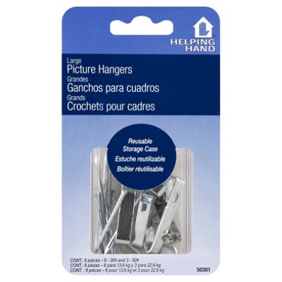 slide 1 of 2, Helping Hand Picture Hangers, Large, 9 ct