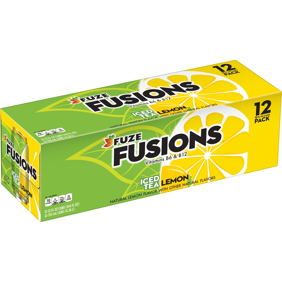 slide 2 of 2, Fuze Lemon Iced Tea, 12 ct; 12 fl oz