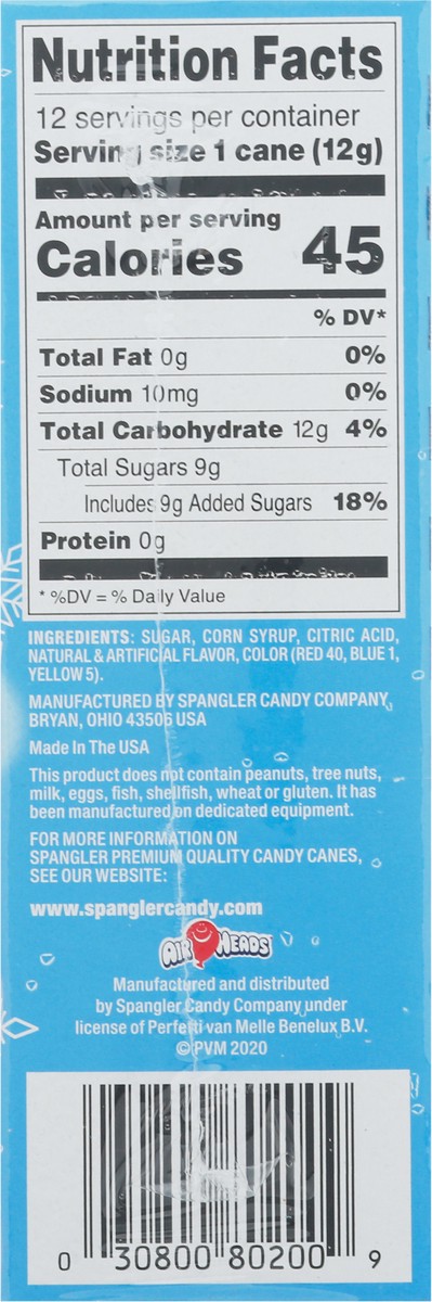slide 12 of 14, Airheads Cherry/White Mystery/Blue Raspberry Candy Canes 12 ea, 12 ct