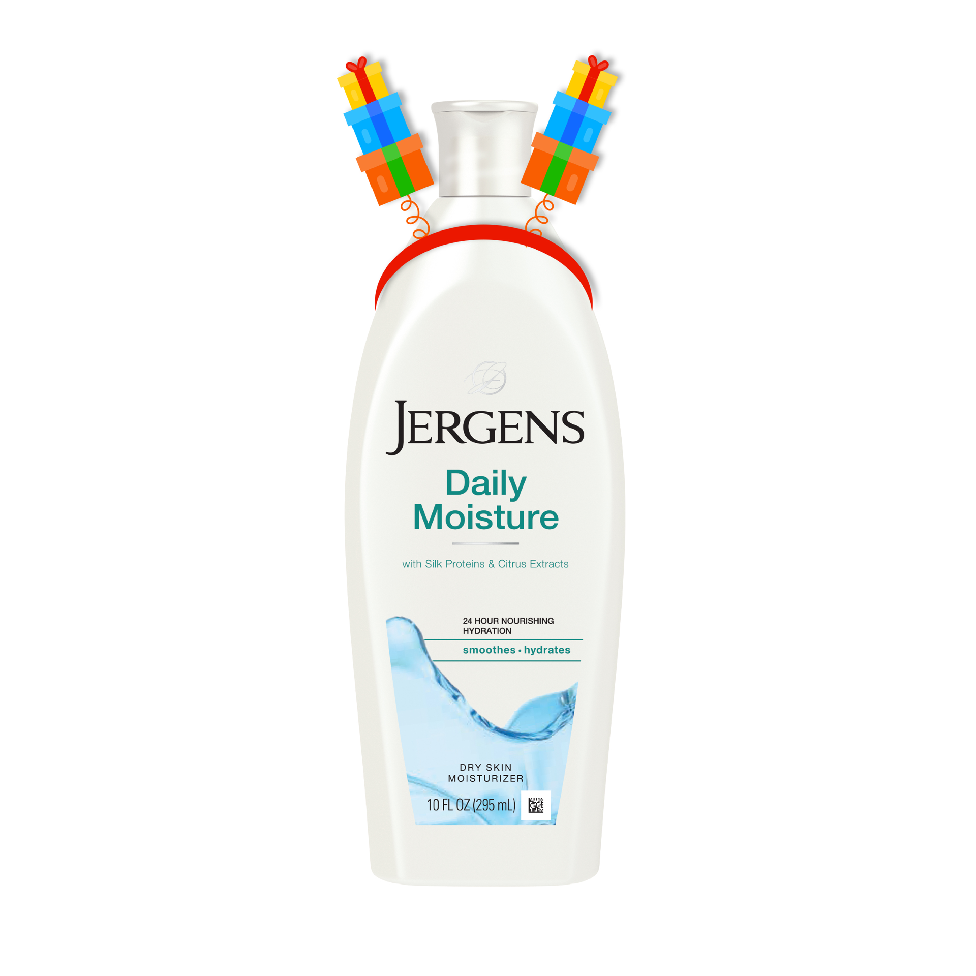 slide 4 of 5, Jergens Daily Moisture Dry Skin Moisturizer, 10 Ounce Body Lotion, with HYDRALUCENCE blend, Silk Proteins, and Citrus Extract, to help Restore Skin Luminosity, 10 fl oz