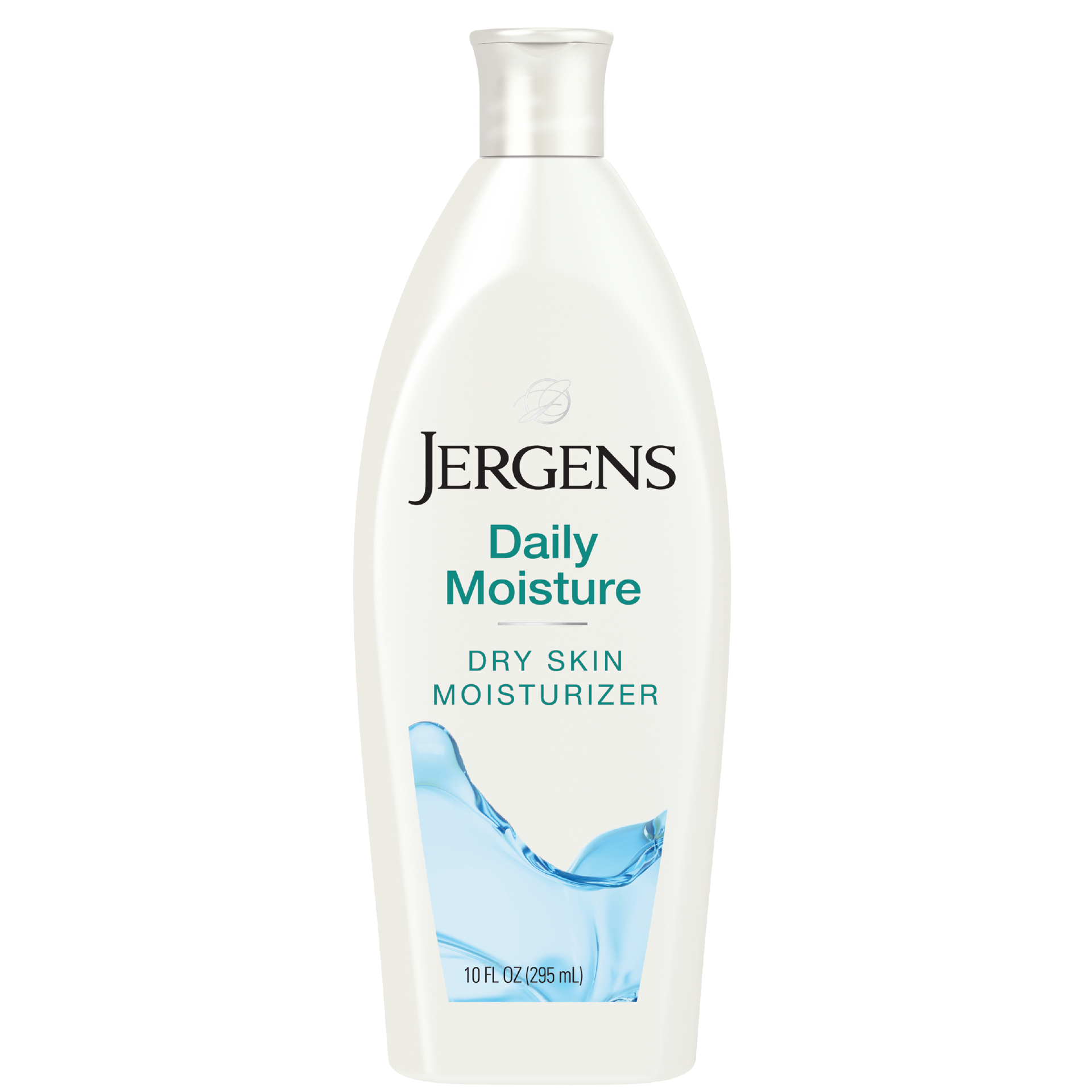 slide 1 of 5, Jergens Daily Moisture Dry Skin Moisturizer, 10 Ounce Body Lotion, with HYDRALUCENCE blend, Silk Proteins, and Citrus Extract, to help Restore Skin Luminosity, 10 fl oz
