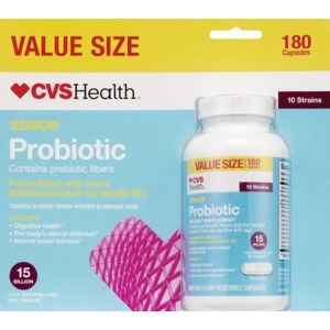 slide 1 of 1, CVS Health Senior Probiotic Capsules Value Size, 180 ct