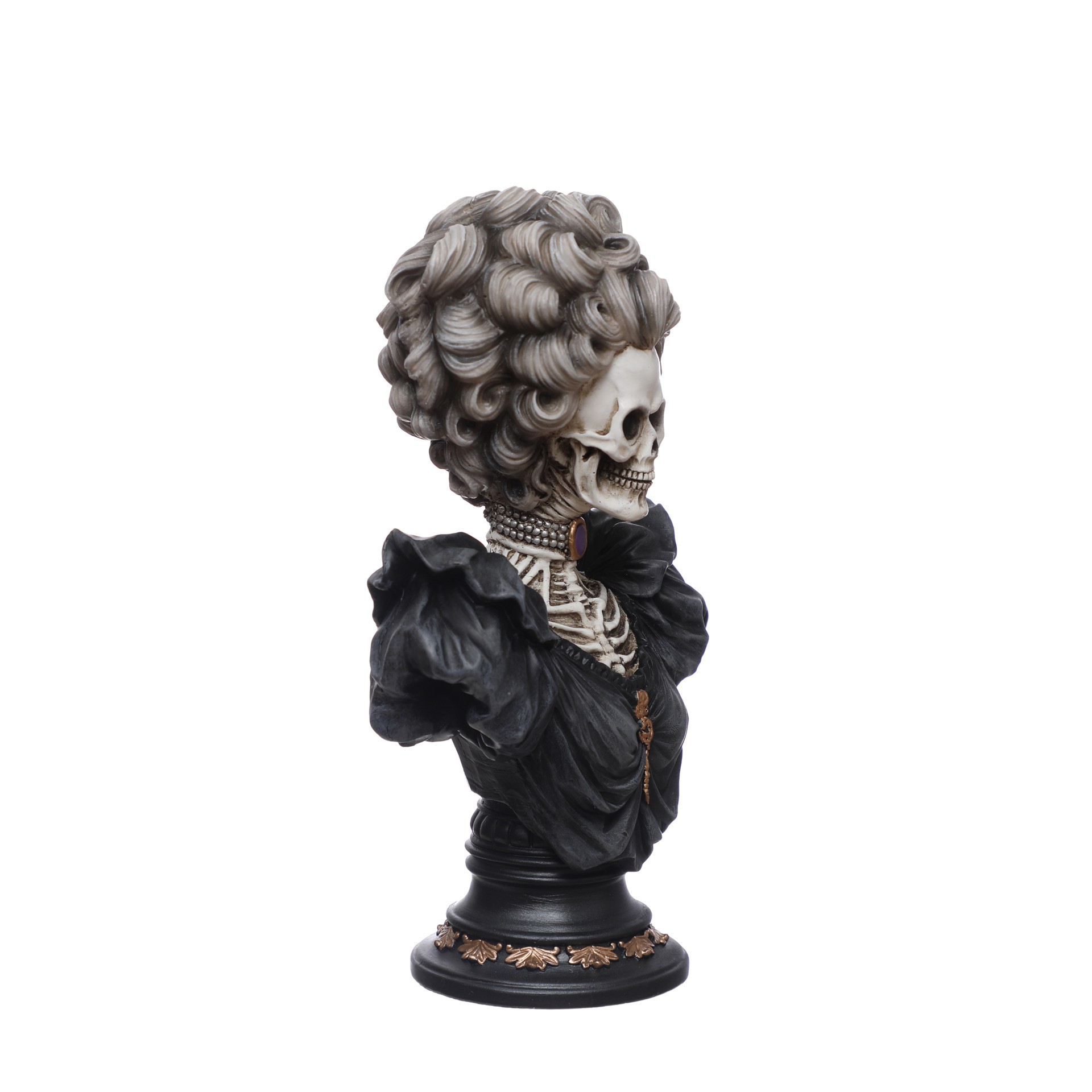 slide 2 of 3, 9" Skeleton Woman Bust Tabletop Decor By Ashland, 5.5 in x 3.5 in x 9 in