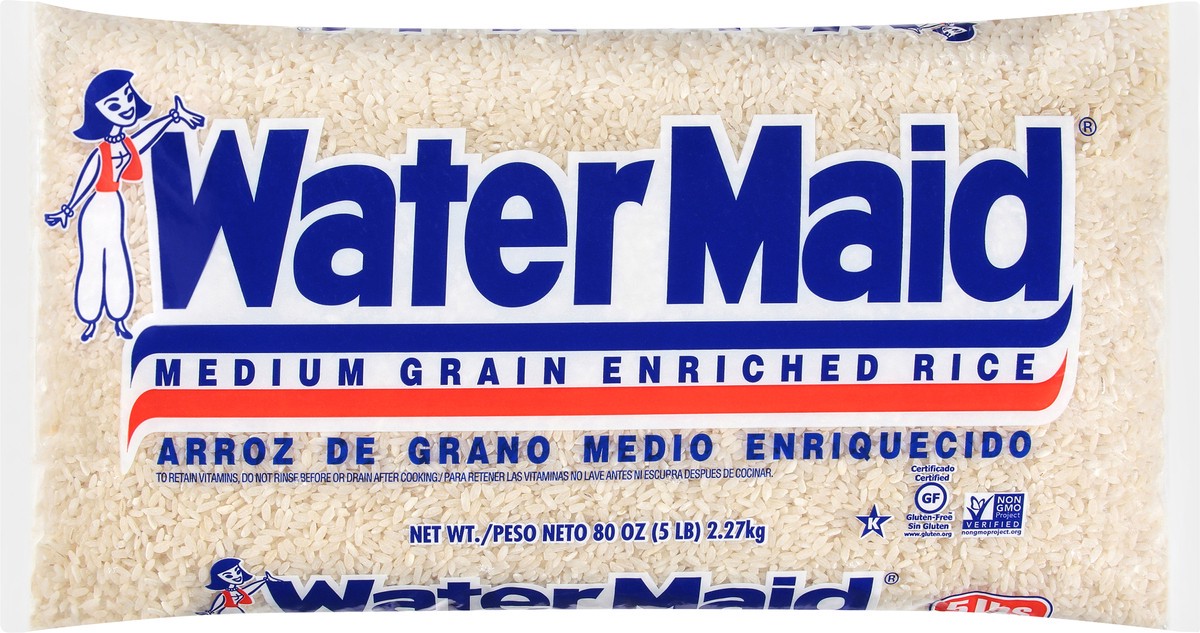 slide 8 of 9, Water Maid Medium Grain Enriched Rice 80 oz, 80 oz