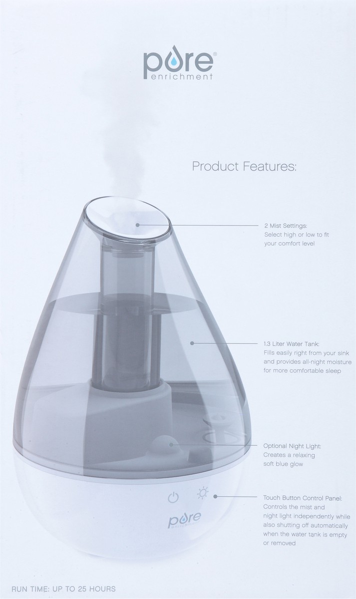 slide 2 of 8, Pure Enrichment 1.3 Liters Mistaire Drop Humidifier 1 ea, 1 ct