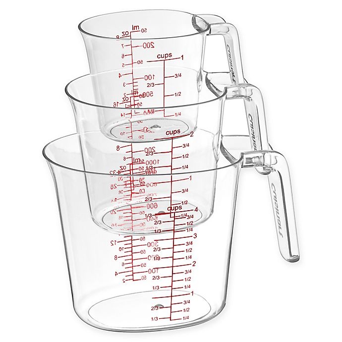slide 1 of 2, Cuisinart Clear Measuring Cup Set, 3 ct