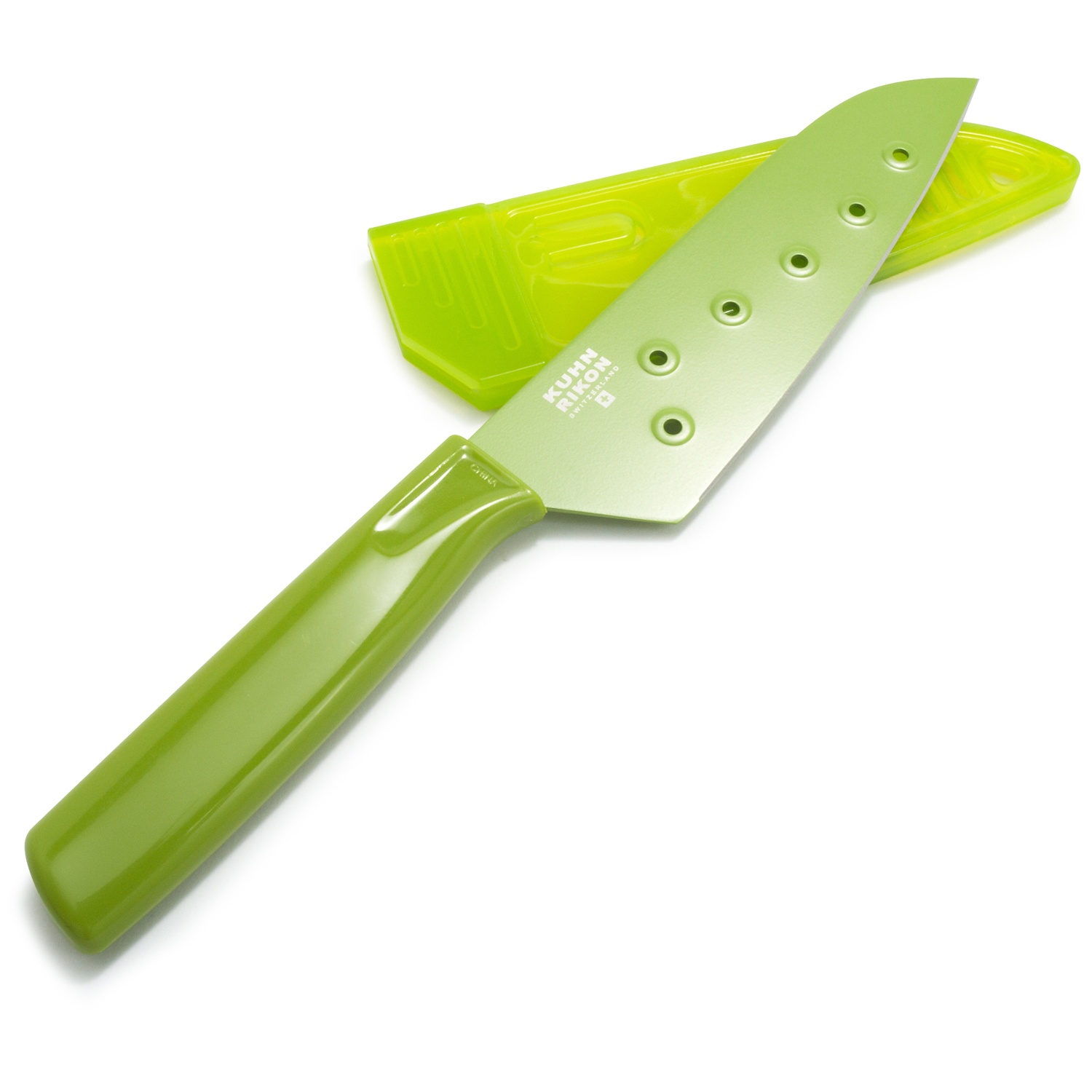 slide 1 of 1, Kuhn Rikon Small Santoku, Green, 1 ct