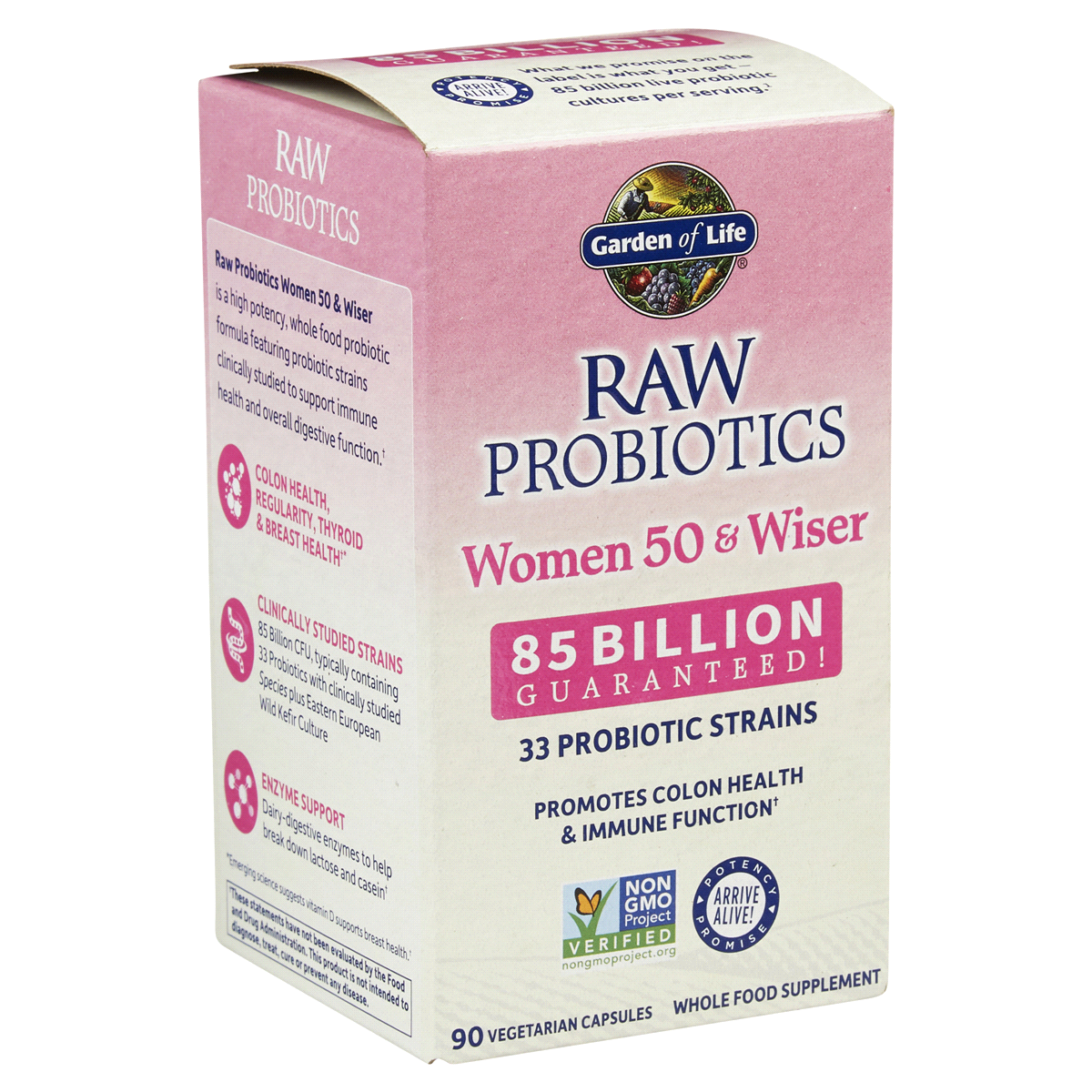 slide 5 of 29, Garden of Life Raw Probiotics Women 50 & Wiser Vegetarian Capsules, 90 ct
