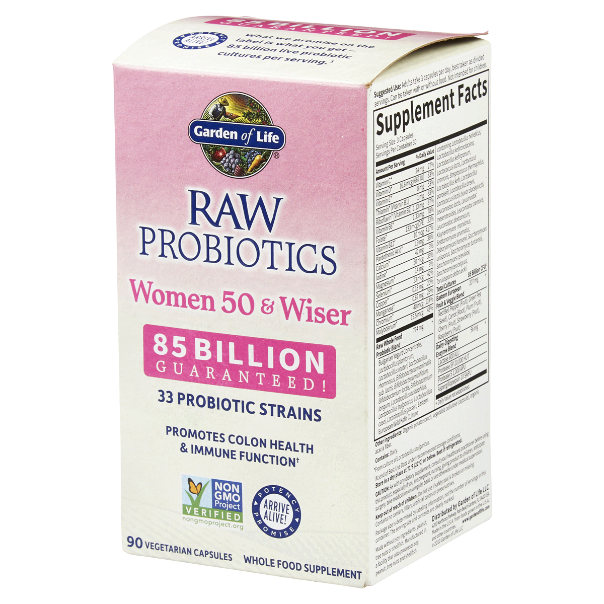slide 9 of 29, Garden of Life Raw Probiotics Women 50 & Wiser Vegetarian Capsules, 90 ct