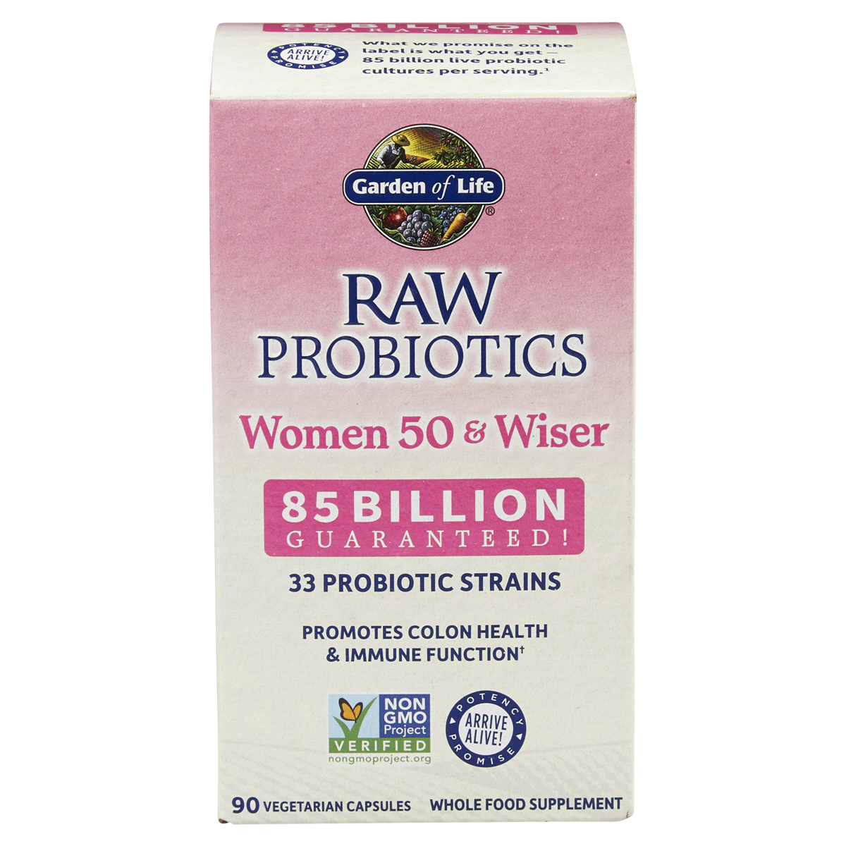 slide 1 of 29, Garden of Life Raw Probiotics Women 50 & Wiser Vegetarian Capsules, 90 ct