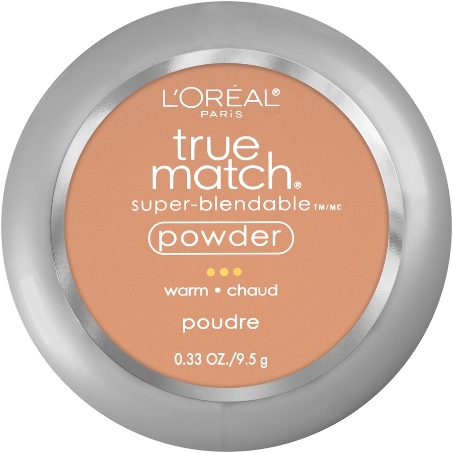 slide 1 of 6, L'Oréal Paris True Match Super-Blendable Powder Foundation W5.5 Suntan, 0.33 oz