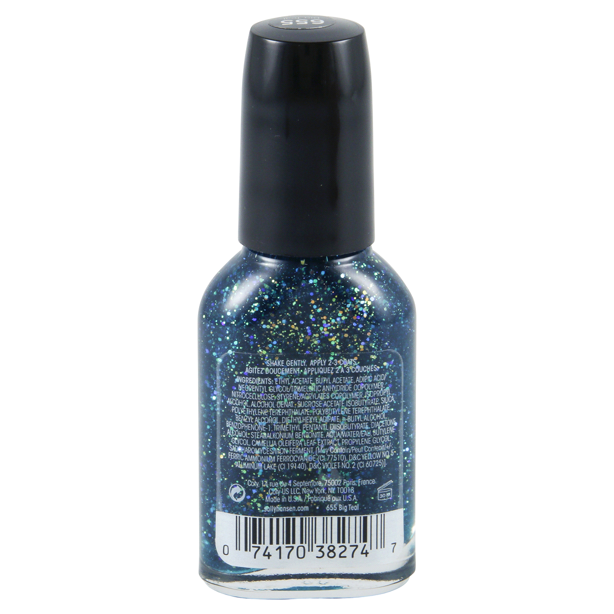 slide 2 of 2, Sally Hansen Hard As Nails Nail Color, Big Teal,, 0.45 fl oz