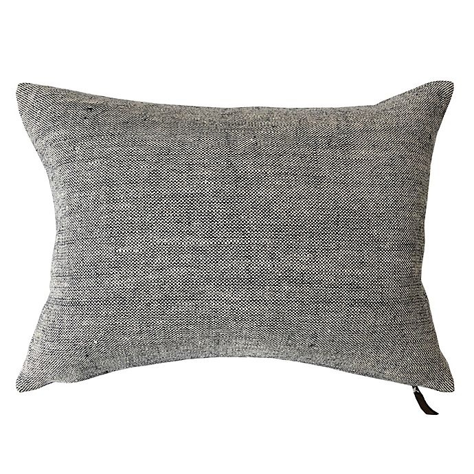 slide 1 of 1, Bee & Willow Home Solid Woven Linen Oblong Throw Pillow - Navy, 1 ct