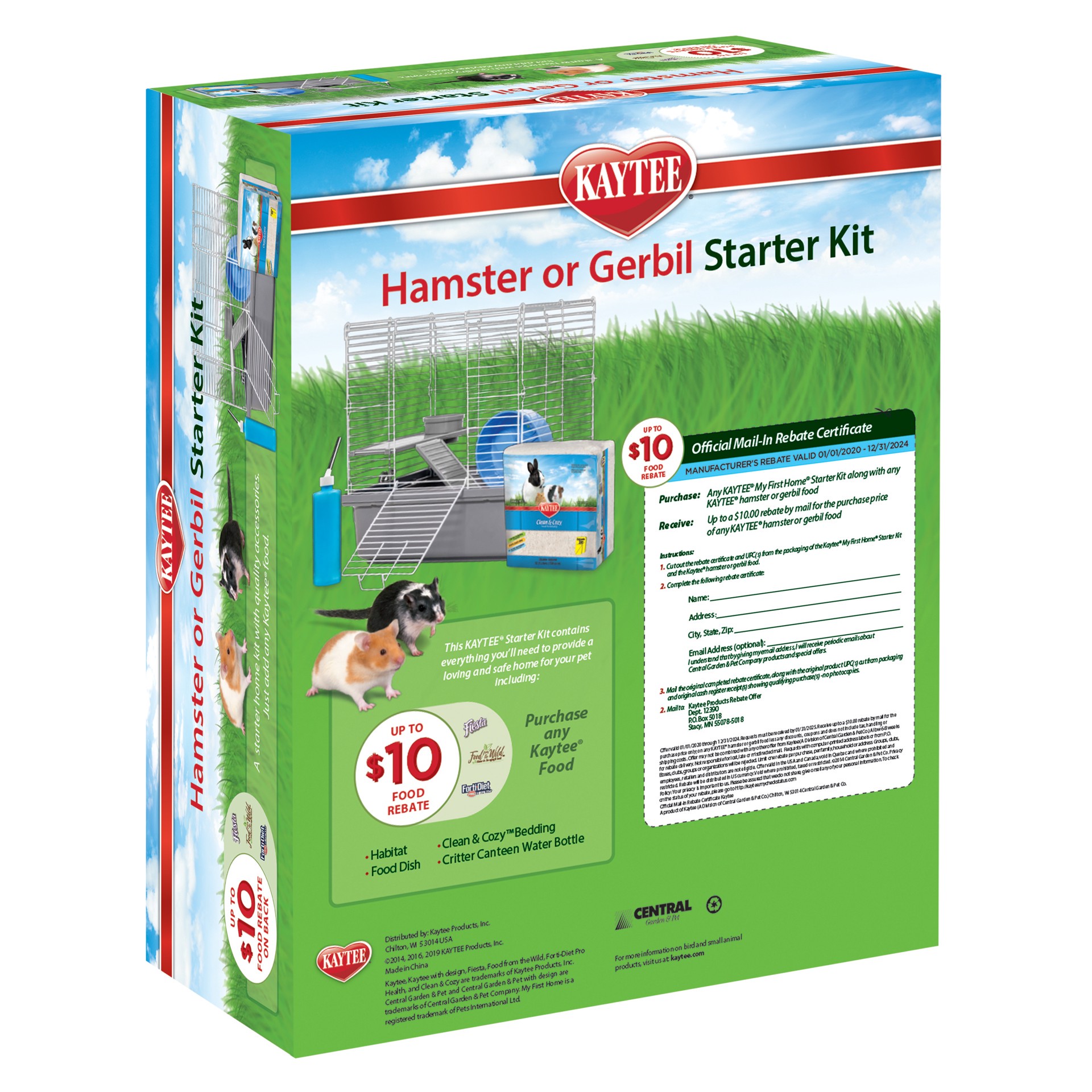 slide 10 of 10, Kaytee Hard Goods Kaytee My First Home Hamster or Gerbil Starter Kit 13.5” x 11” x 14.5”, 1 ct