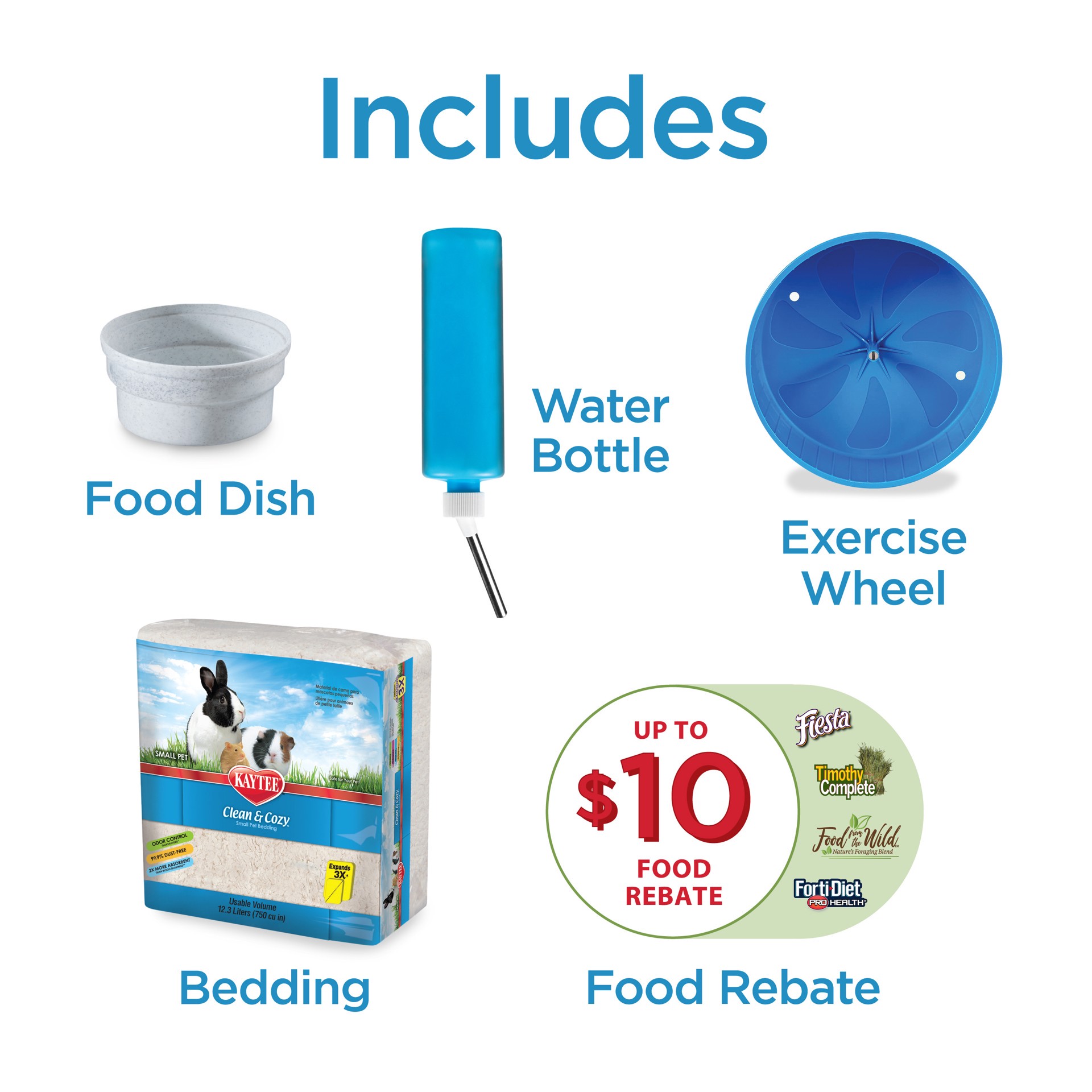 slide 4 of 10, Kaytee Hard Goods Kaytee My First Home Hamster or Gerbil Starter Kit 13.5” x 11” x 14.5”, 1 ct